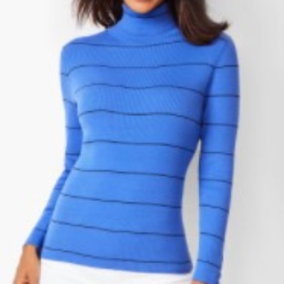 TALBOTS - Stripe Button-Cuff Turtleneck - NEW - Picture 11 of 11